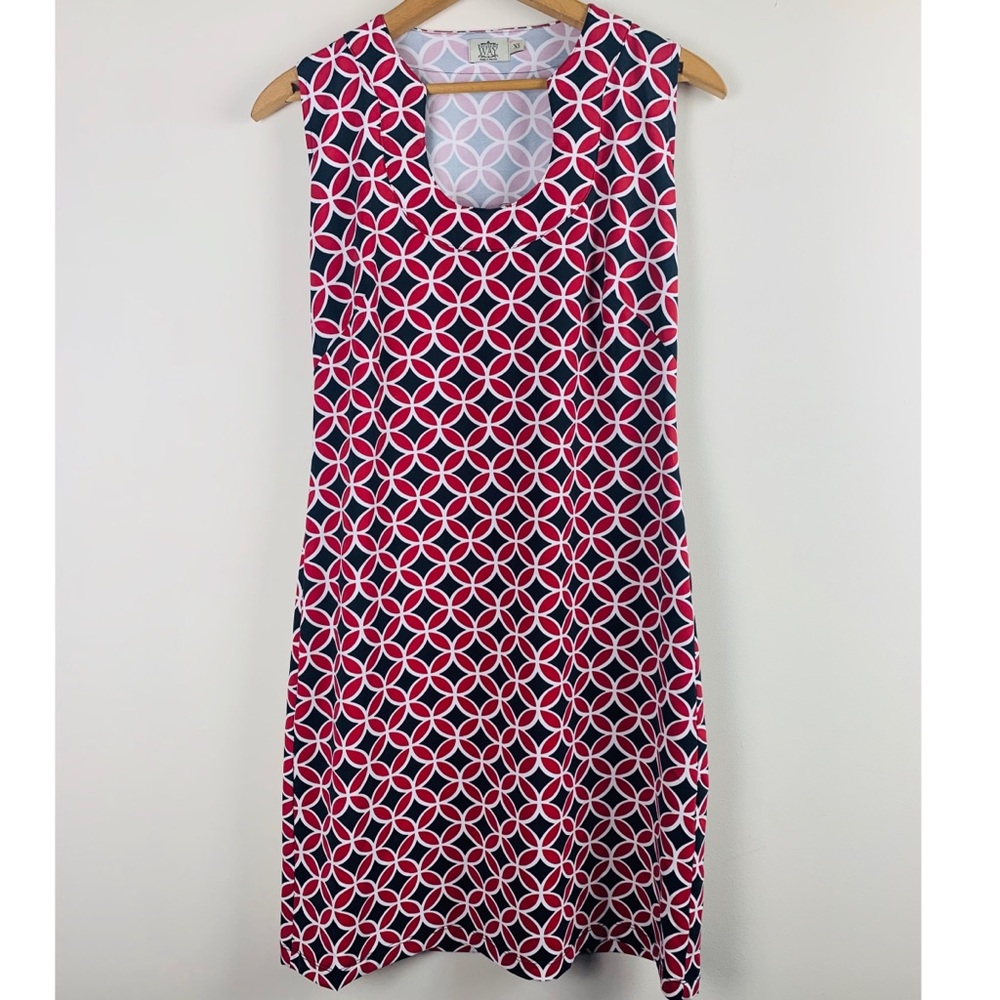 Katherine Way Captiva Red/Black Geometric Dress